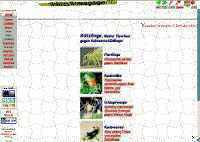 Nützlinge-Seite der Kaktus-Homepage vom März 2004, Navigation aus www.kaktus4u.de